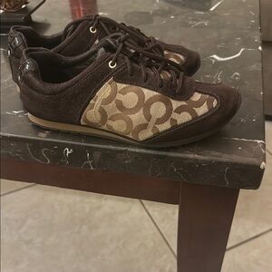 Coach Brown and Tan Sneakers